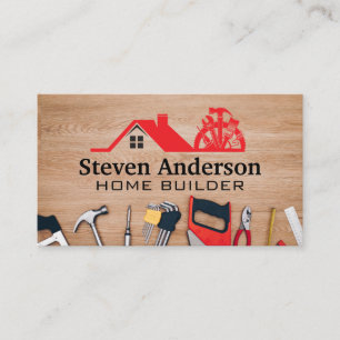 Carpentry Tools   Construction Logo Business Card