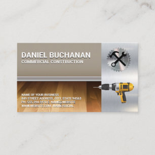 Carpentry Tools Home Interior Construction Business Card