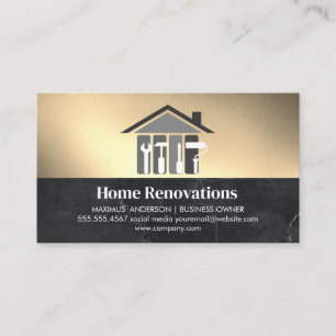Carpentry Tools   Home Renovations Business Card