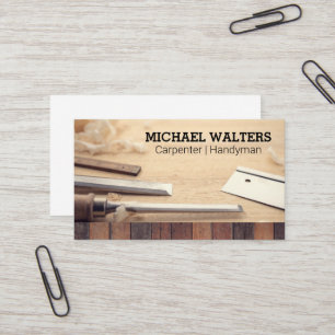 Carpentry Tools   Wood   Handyman Business Card