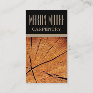 Carpentry wood work professional cover business card