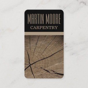 Carpentry wood work professional cover business card