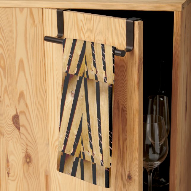 Carpentry: Wooden Fence Posts, Tea Towel (Thirds Fold)