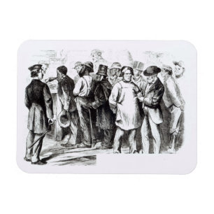 Carpet Baggers, late 1860s (engraving) (b/w photo) Magnet