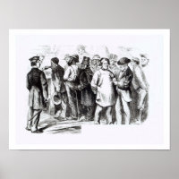 Carpet Baggers, late 1860s (engraving) (b/w photo)