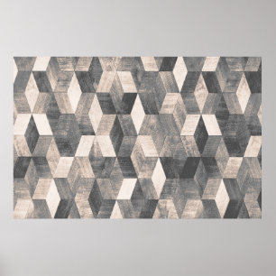 Carpet bathmat and Rug Boho Style ethnic design pa Poster