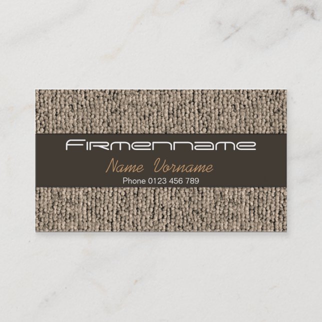 carpet business card (Front)