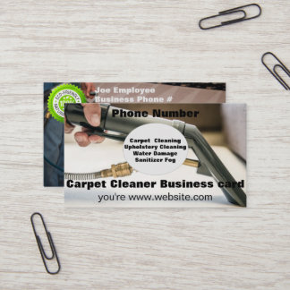 Carpet cleaner business card