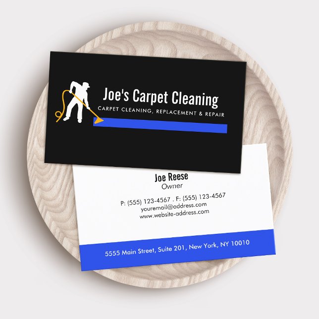 Carpet Cleaner Cleaning Business Card (Creator Uploaded)