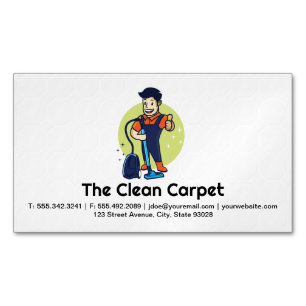 Carpet Cleaner Home Services Magnetic Business Card