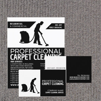 Carpet Cleaner Silhouette, Carpet Cleaning Service Flyer