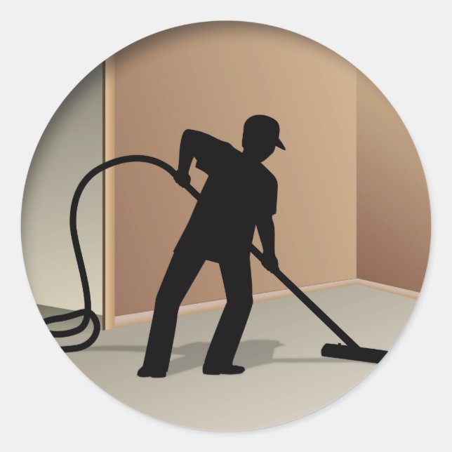 Carpet Cleaning Classic Round Sticker (Front)
