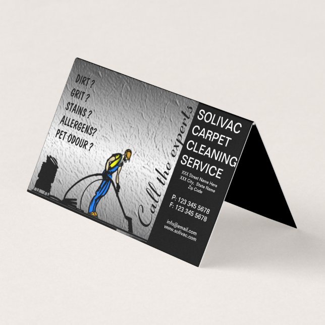 Carpet Cleaning Folded Business Card (Front)