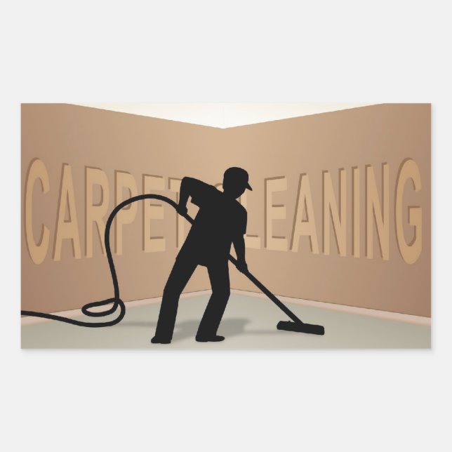 Carpet Cleaning Rectangular Sticker (Front)