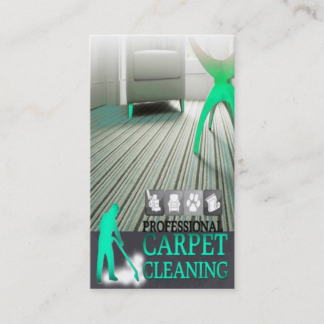 Carpet Cleaning Service Business Card (Front)