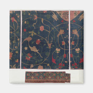 Carpet decorated with animals magnet