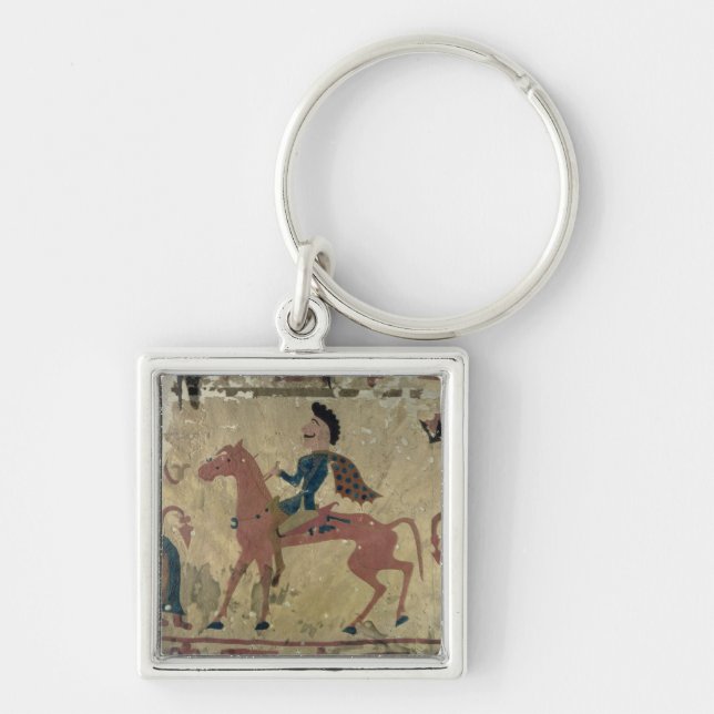 Carpet depicting a mounted warrior key ring (Front)