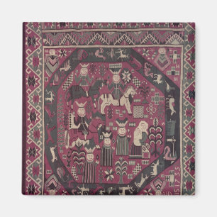 Carpet depicting knights magnet