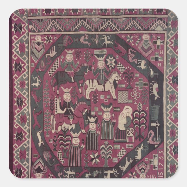 Carpet depicting knights square sticker (Front)