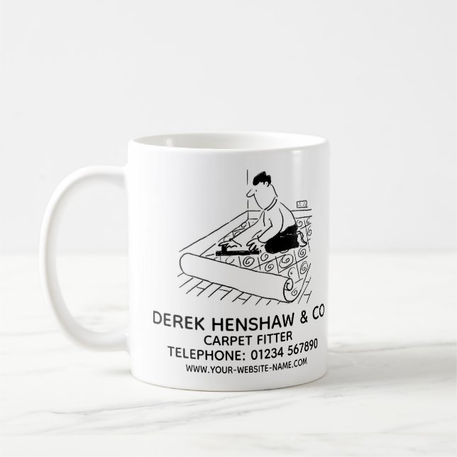 Carpet Fitter Carpet Fitting Promotional Coffee Mug (Left)