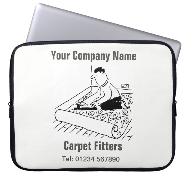 Carpet Fitter Laptop Computer Sleeve (Front)