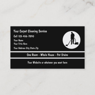 Carpet Floor Cleaning Business Cards