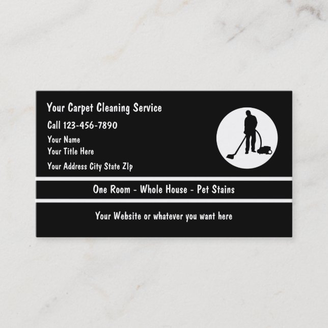Carpet Floor Cleaning Business Cards (Front)