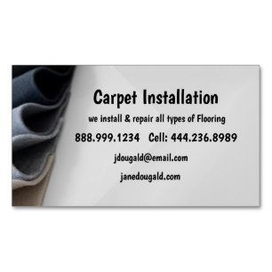 Carpet Flooring installation Business Magnetic Business Card