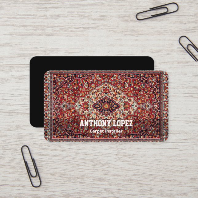 Carpet Installer Business Card (Front/Back In Situ)
