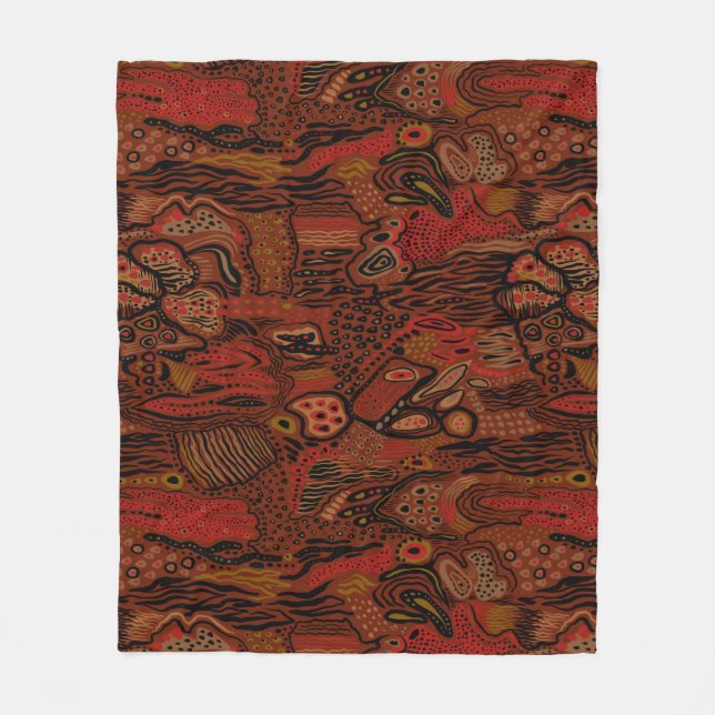 Carpet style pattern fleece blanket (Front)