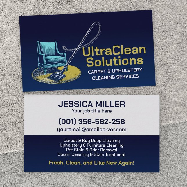 Carpet & Upholstery Cleaning Services Business Card (Creator Uploaded)