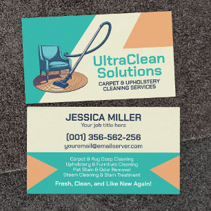 Carpet & Upholstery Cleaning Services Business Card
