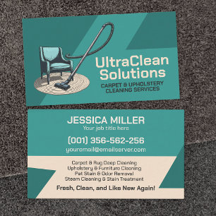 Carpet & Upholstery Cleaning Services Business Card
