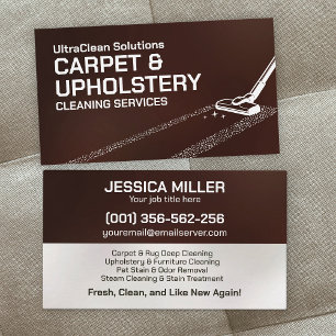 Carpet & Upholstery Cleaning Services Business Card