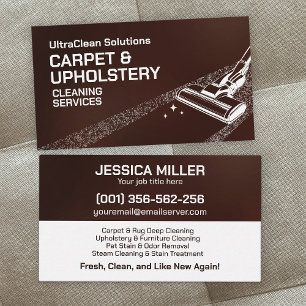Carpet & Upholstery Cleaning Services Business Card
