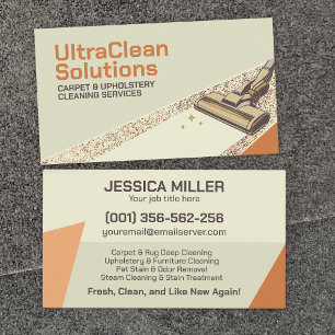 Carpet & Upholstery Cleaning Services Business Card