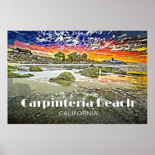 Carpinteria Beach Sunrise Poster