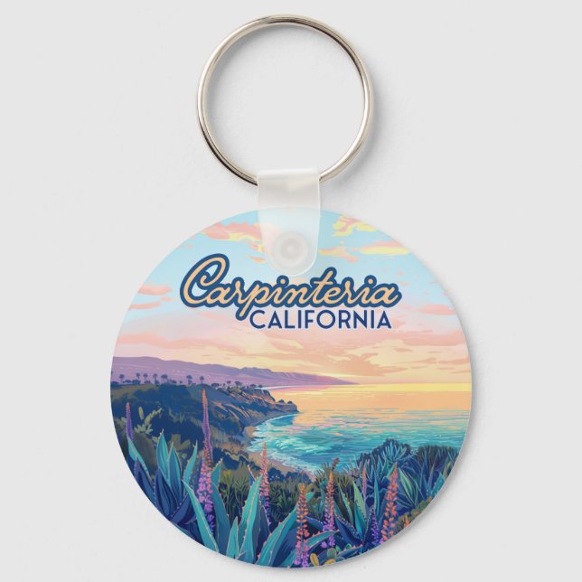 Carpinteria California Santa Barbara Ventura Beach Key Ring (Front)