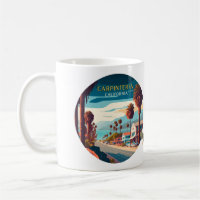 Carpinteria California Sunset Palm Trees Retro