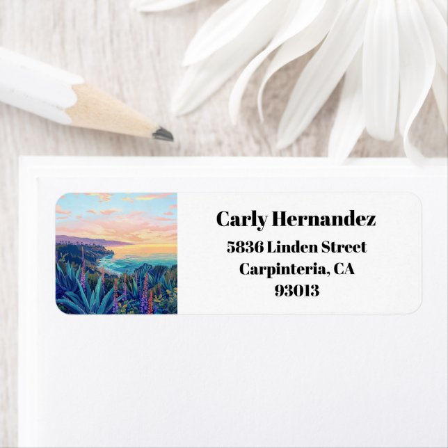 Carpinteria California Ventura Return Address Return Address Label (Insitu)