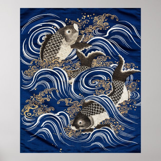 Carps and Waves Poster (Front)