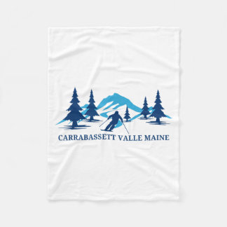 Carrabassett valley maine ski resort skiing skier fleece blanket