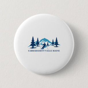 Carrabett Valley Maine Ski Resort Skiing Skier  6 Cm Round Badge