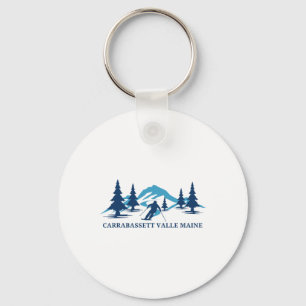 Carrabett Valley Maine Ski Resort Skiing Skier  Key Ring