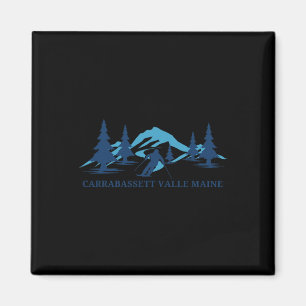 Carrabett Valley Maine Ski Resort Skiing Skier Magnet
