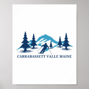 Carrabett Valley Maine Ski Resort Skiing Skier Poster