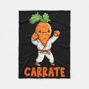 Carrate Cute Carrot Martial Arts Karate Vegetable Fleece Blanket