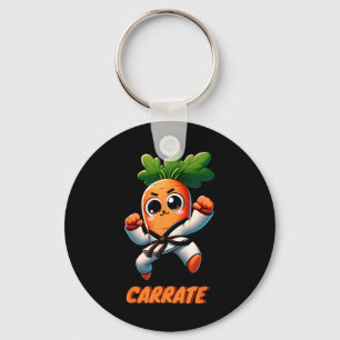 Carrate Karate Carrot Cute And Funny Training Pun Key Ring