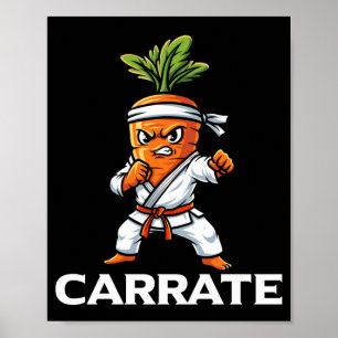 Carrate Karate Carrot Martial Arts Instructor Poster