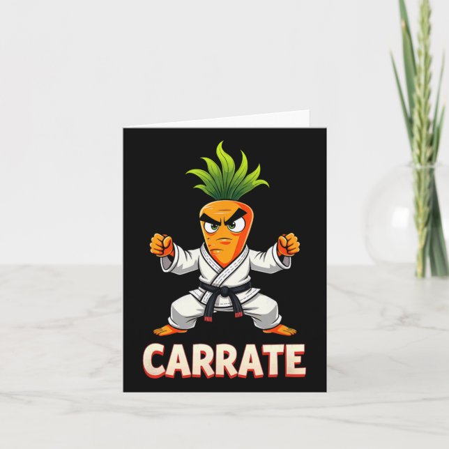 Carrate Karate Carrot Mma Students Trainer 1  Card (Front)